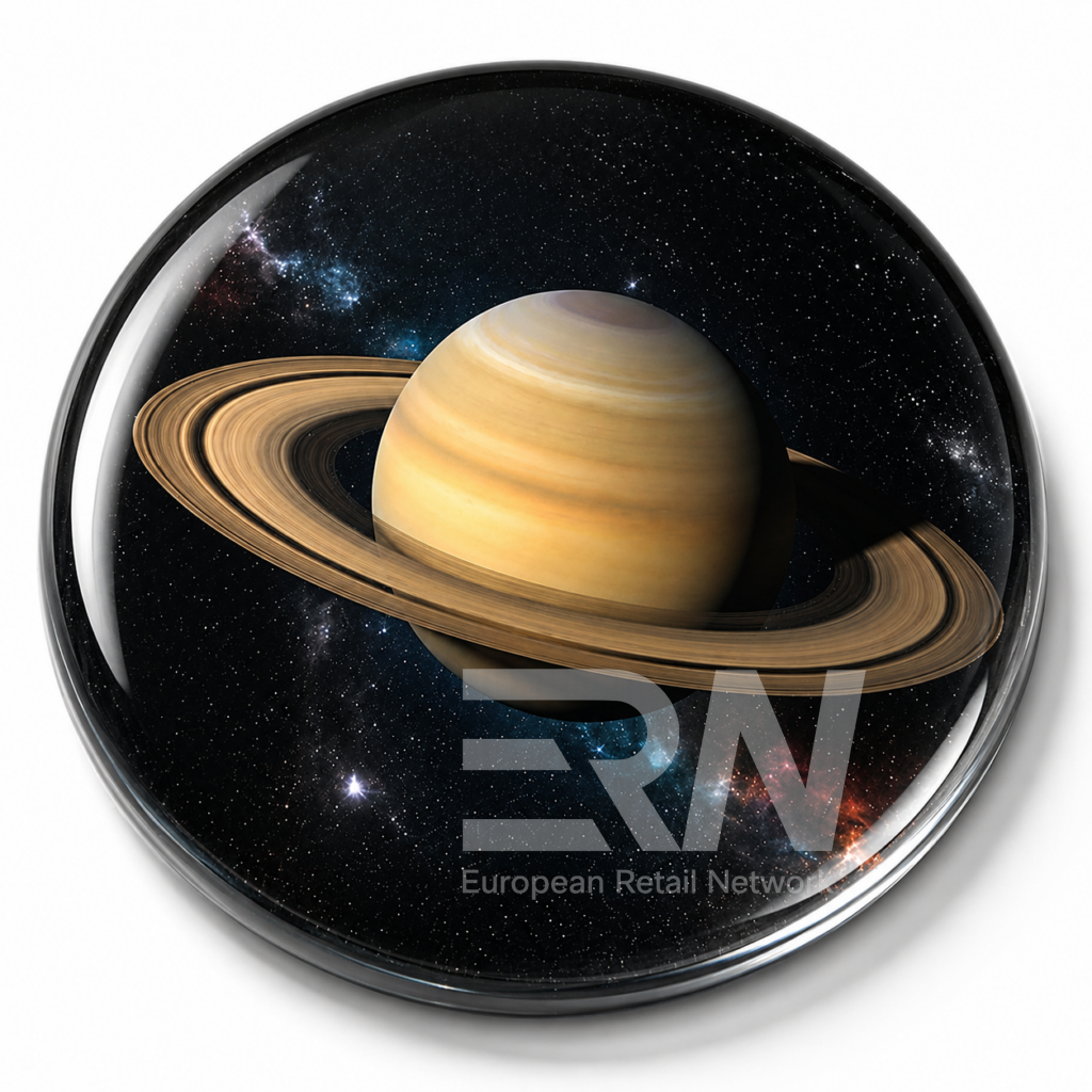 Glas-Arts Magnet mit Saturn